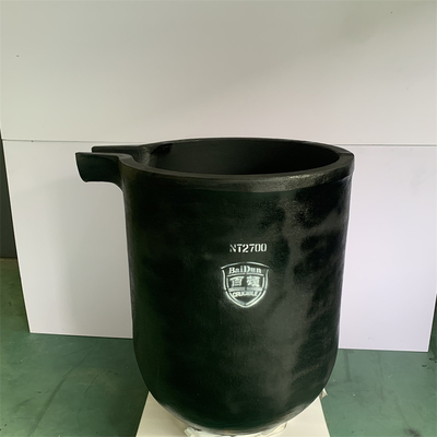 Reduced Operating Costs Silicon Carbide Graphite  Crucible With Pouring Nozzle 