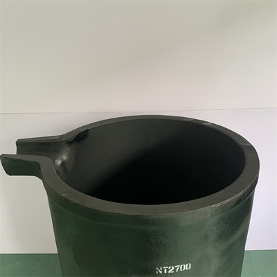 Superior Thermal Shock Resistance Silicon Carbide Graphite  Crucible With Pouring Nozzle 