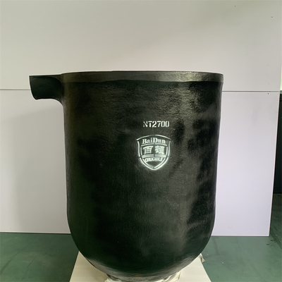 Superior Thermal Shock Resistance Silicon Carbide Graphite  Crucible With Pouring Nozzle 