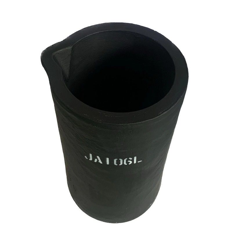 Corrosion Resistant Metal Melting Crucible Silicon Carbide Graphite With Pouring Nozzle