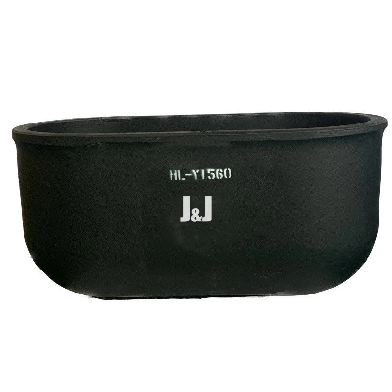 Customizability Oval Type Crucible Metal Melting Silicon Graphite Carbide Uniform Heat Distribution