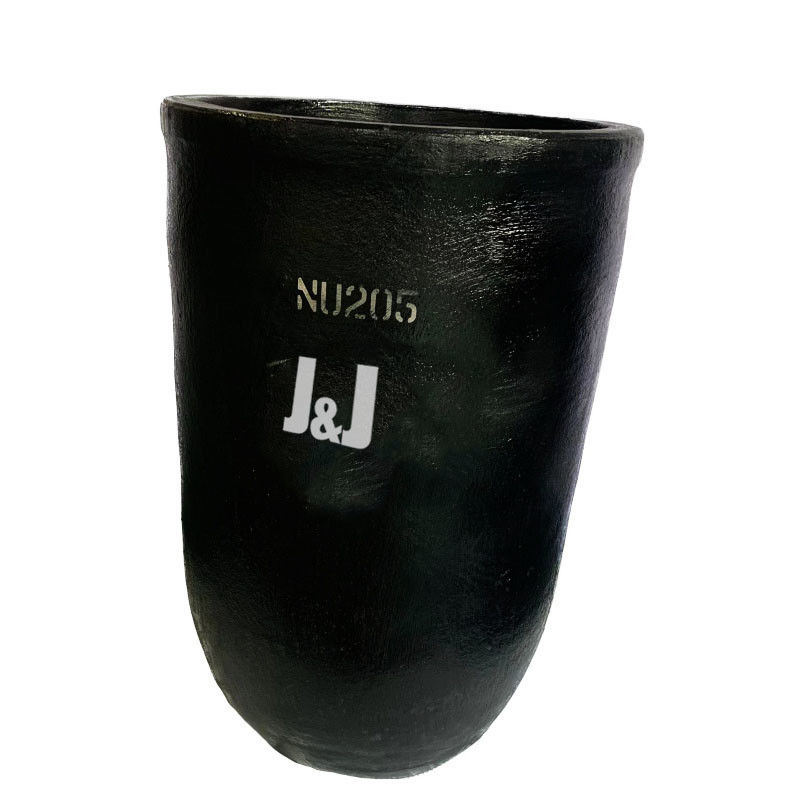 Round Silicon Carbide Graphite Crucible For Melting Copper 2.21 - 2.25 G/Cm3 Density