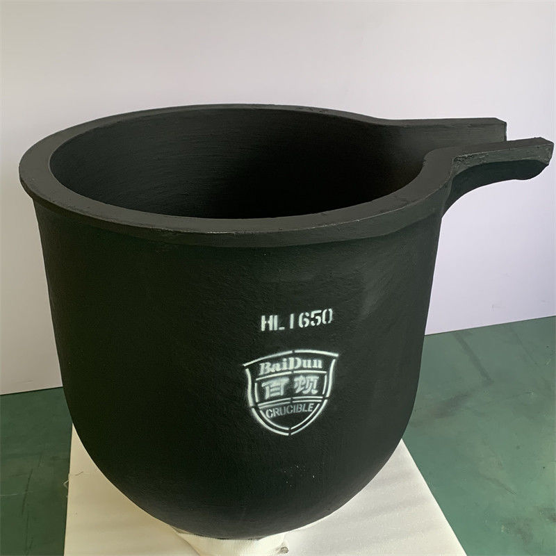 High Temperature Resistance Silicon Carbide Graphite Crucible with Pouring Nozzle High Capacity for and Durable Performance 5kg-1000kg