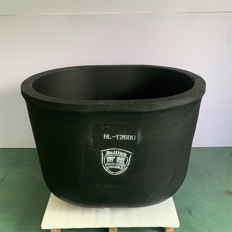 Silicon Carbide Graphite Oval Type Crucible Metal Melting Oxidation Chemical Resistance