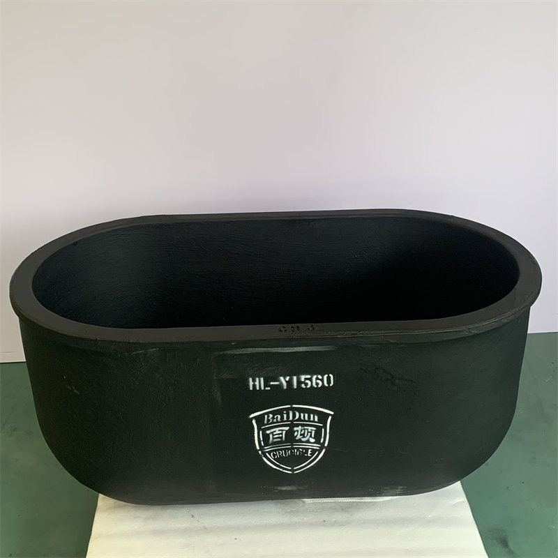 High-Temperature Heating Oval Type Crucible With Silicon Carbide Graphite For Industrial