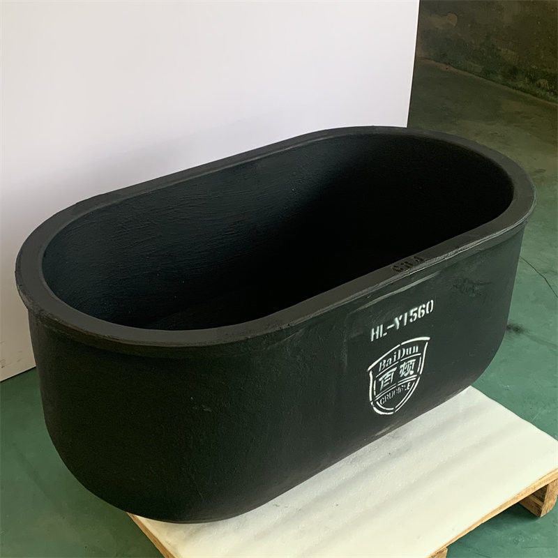 High-Temperature Heating Oval Type Crucible With Silicon Carbide Graphite For Industrial